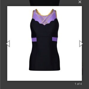 Elegant Black and Purple Tank Top